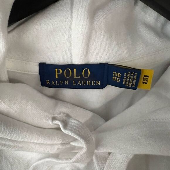 Ralph Lauren White Hoodie with Colorful Logo NEW - Picture 2 of 3